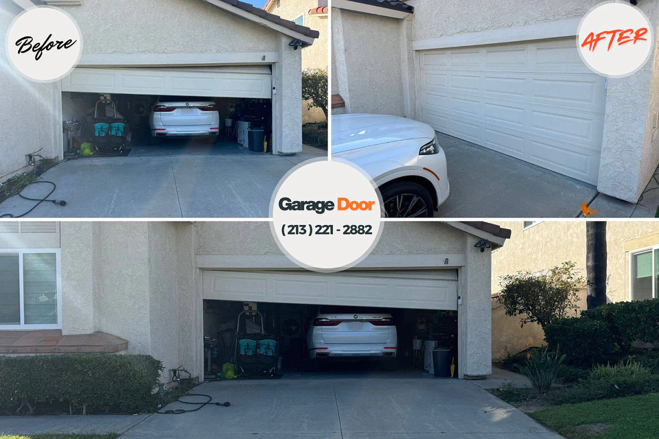 Before and after: garage door company Suffield, OH